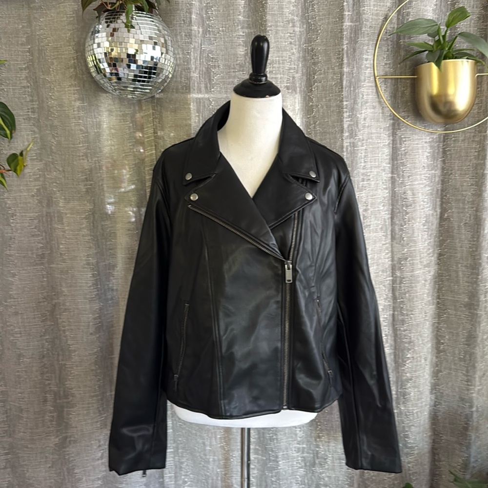 Gap faux leather  motor jacket